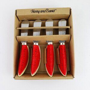 Harry and David Set of Four Stainless Watermelon Spreaders NWT